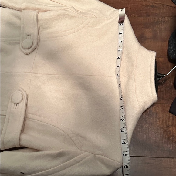 Zara Cream Wool Pea Coat size XS - Picture 14 of 14